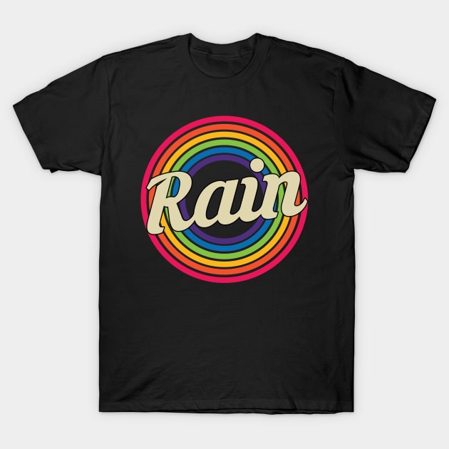 Rain - Retro Rainbow Style T-Shirt by MaydenArt